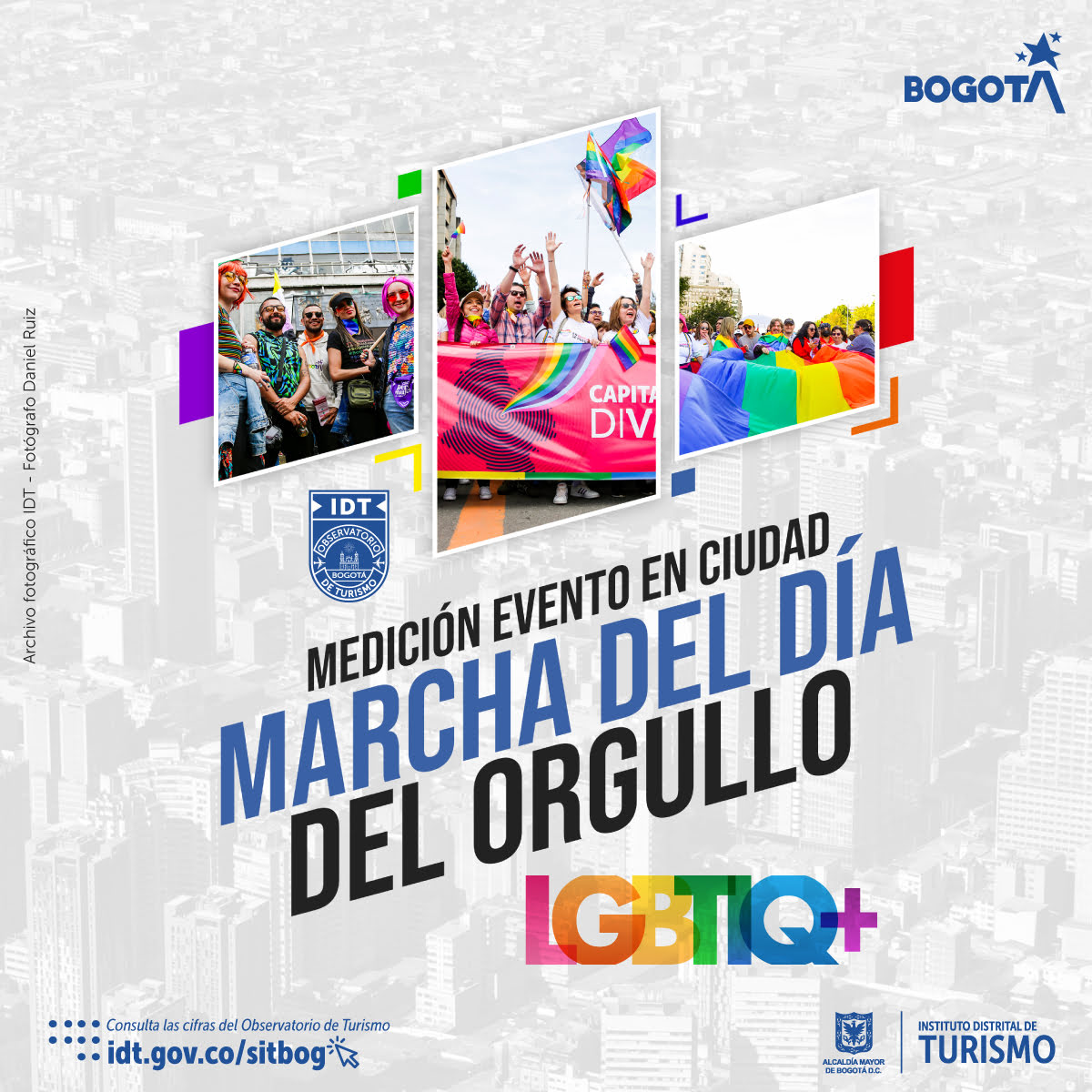 Medición Evento en Ciudad Marcha del día del orgullo LGBTIQ+