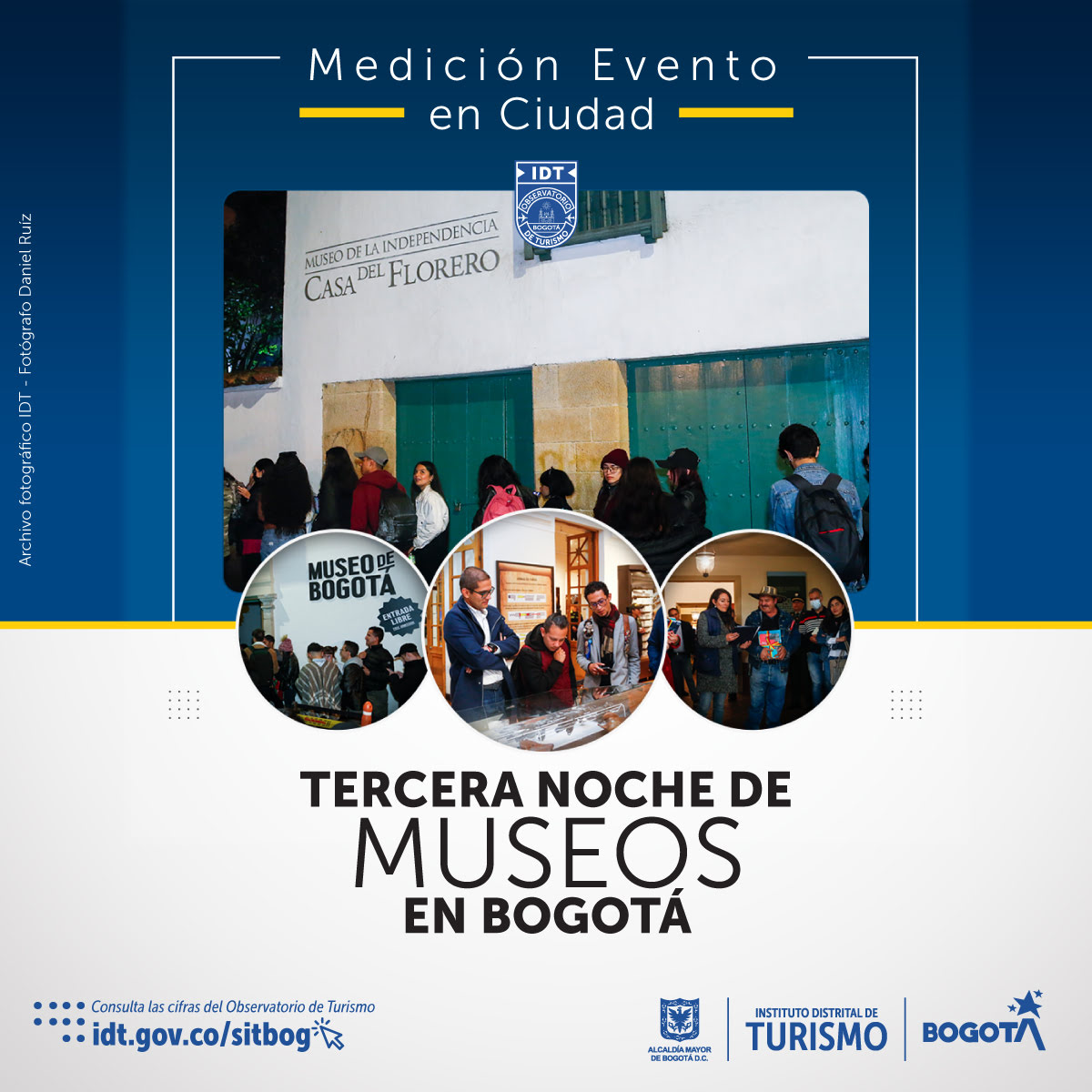 Medición Evento en Ciudad Tercera noche de museos en Bogotá
