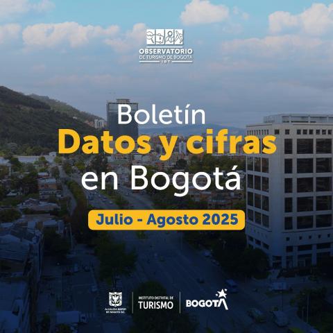 Boletín cifras de turismo en Bogotá - julio - Agosto 2025